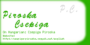 piroska csepiga business card